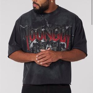 YoungLA Men's Black Graphic T-Shirt